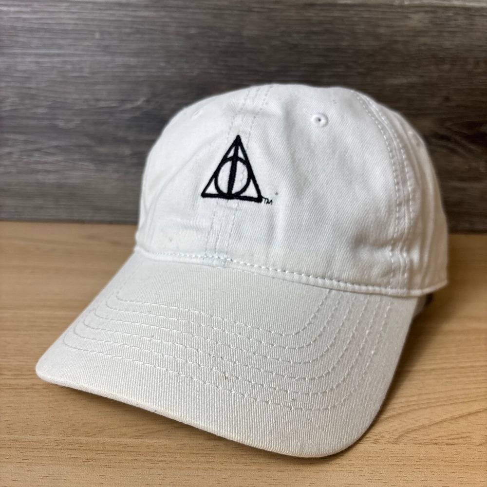 Harry Potter Hat Cap‎ Strap Back White Deathly Hollows Movie Wizard Magic Mens